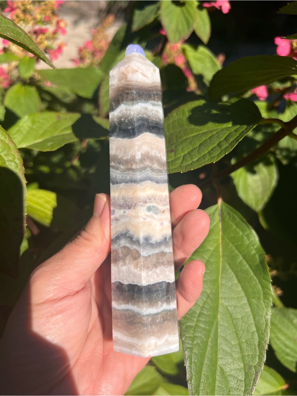 Fluorite (2) agate tower | crystal
